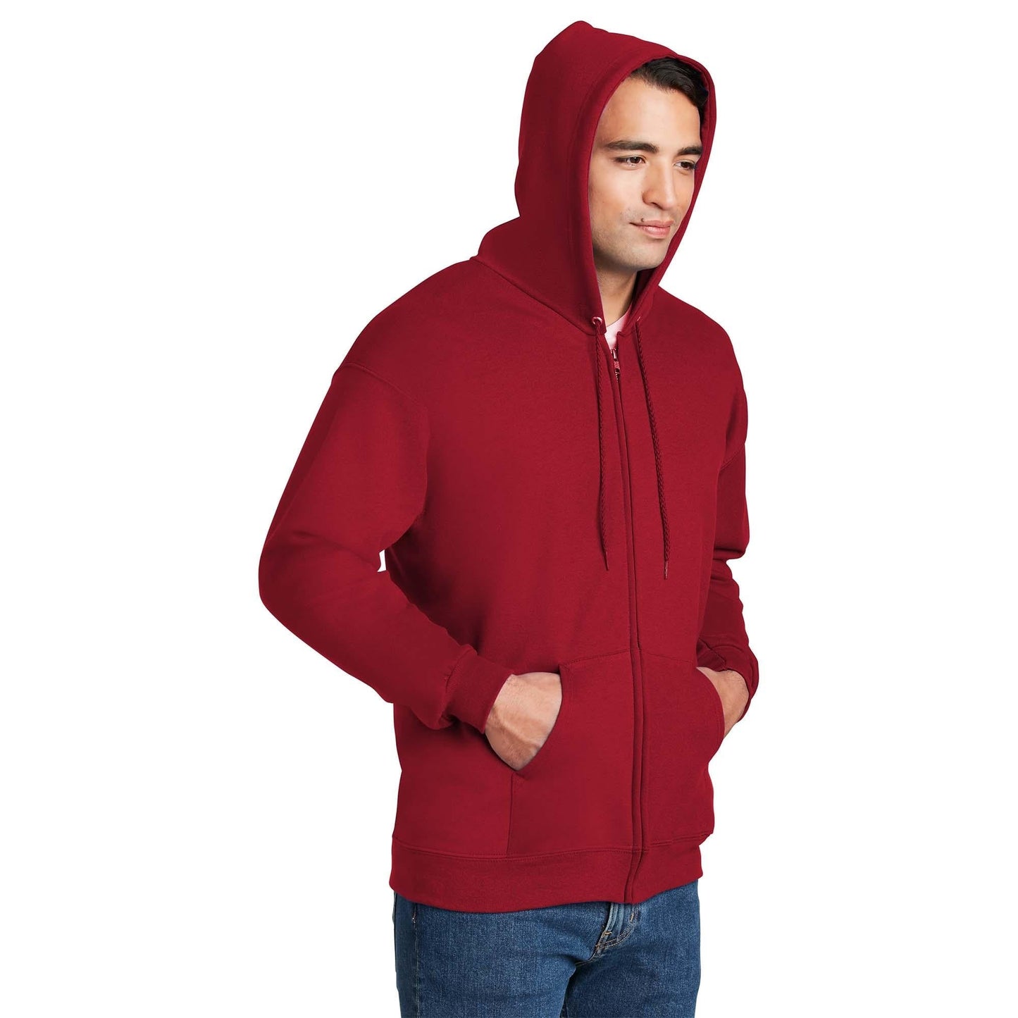 Black Sweatshirts - Hanes - Full-Zip Hooded Style