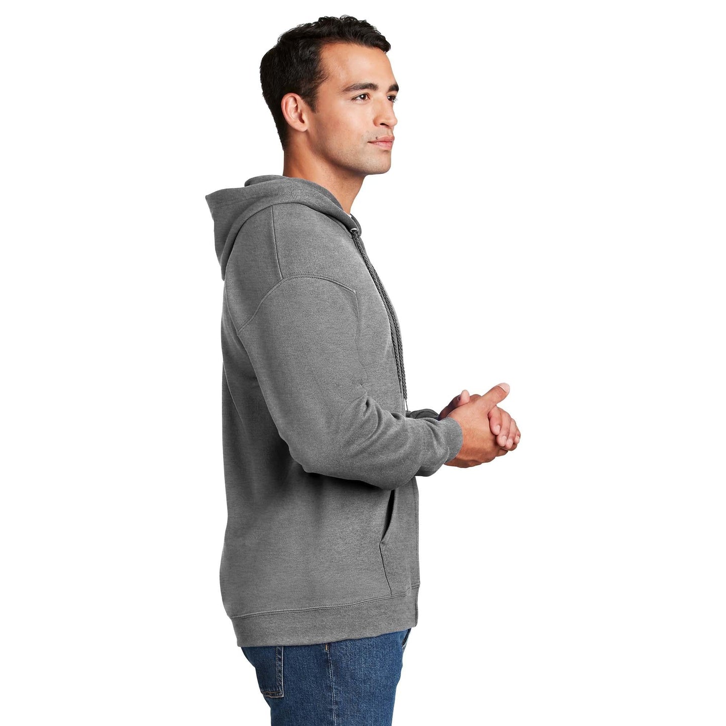 Black Sweatshirts - Hanes - Full-Zip Hooded Style