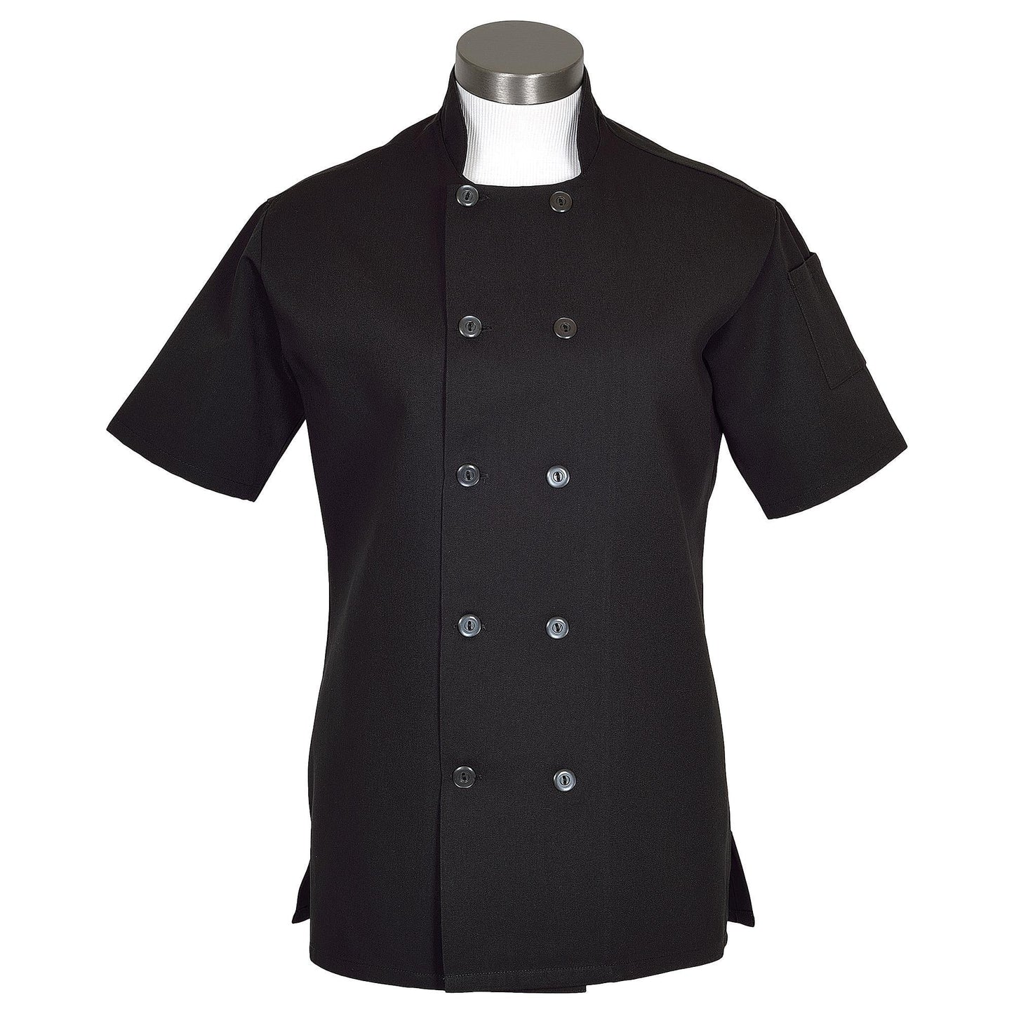 Black Chef Coats - Fame - Classic Short Sleeve Design