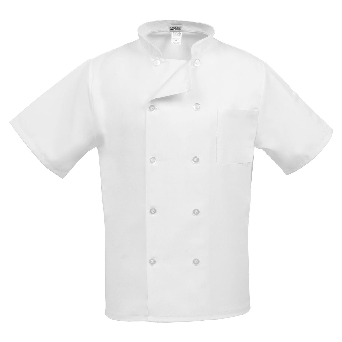Black Chef Coats - Fame - Classic Short Sleeve Design