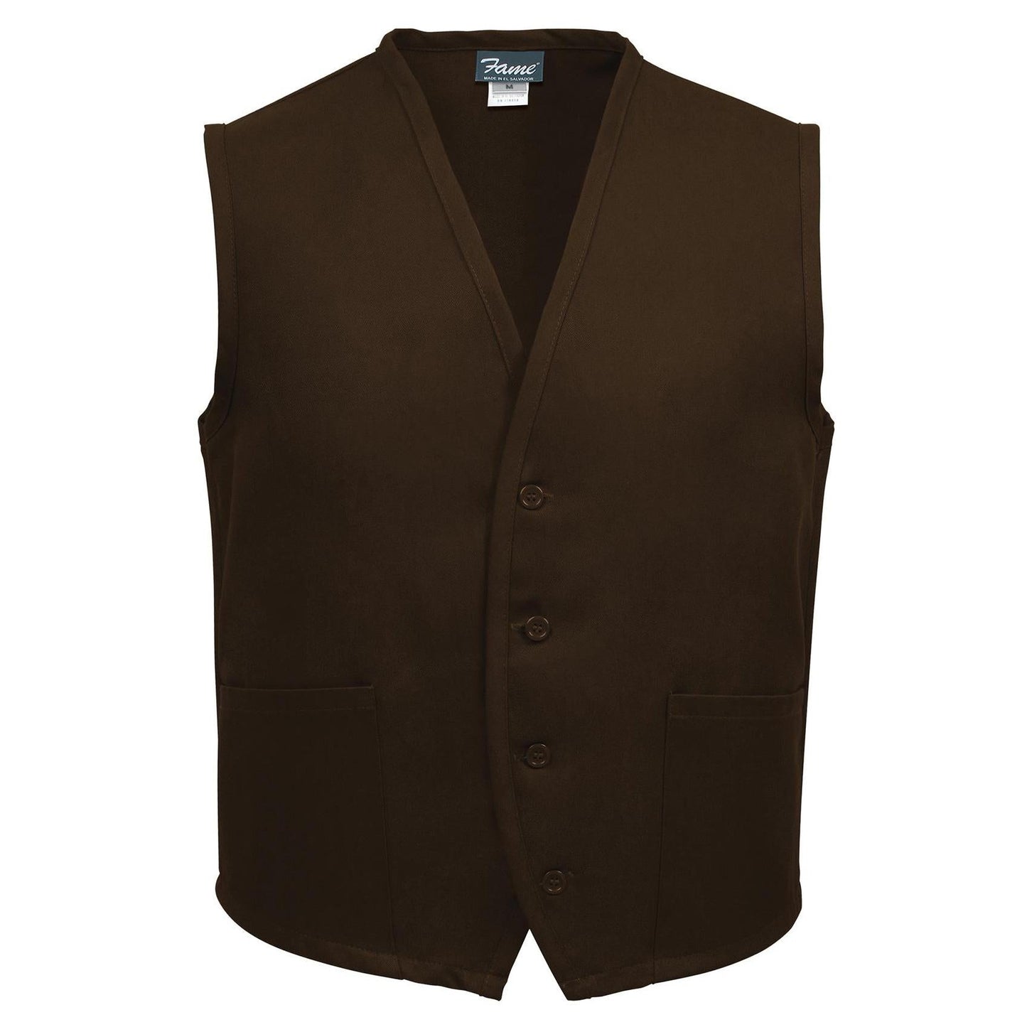 Black Vests | Fame Fabrics | Stylish Unisex Vest - Fame - Durable Design
