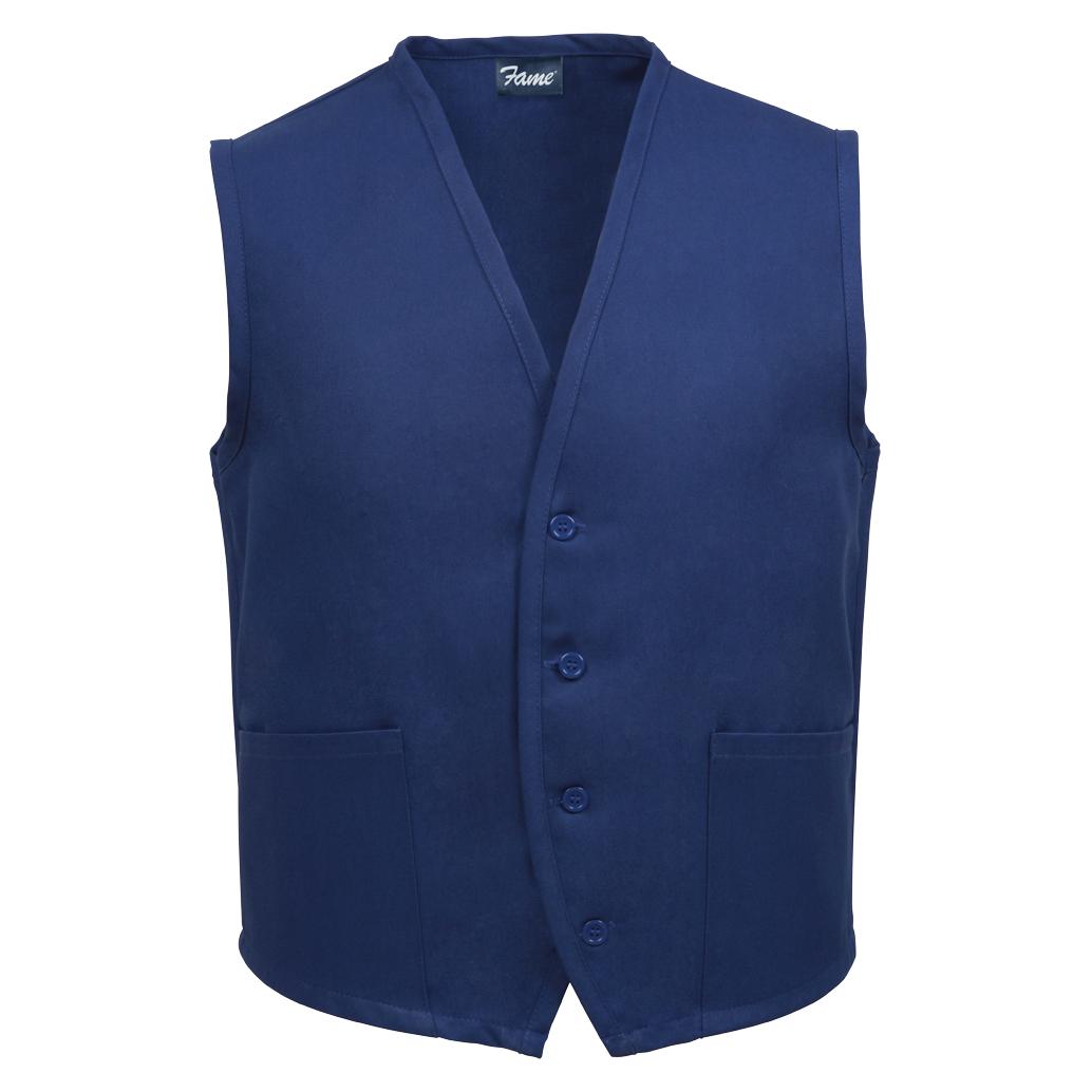 Black Vests | Fame Fabrics | Stylish Unisex Vest - Fame - Durable Design