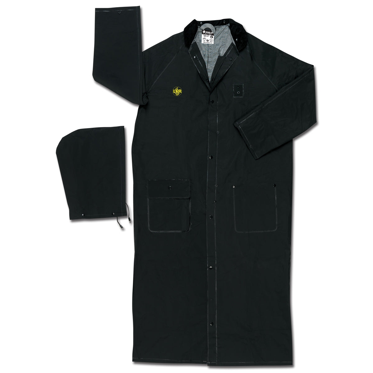 Black Raincoat - MCR Safety - Limited Flammability
