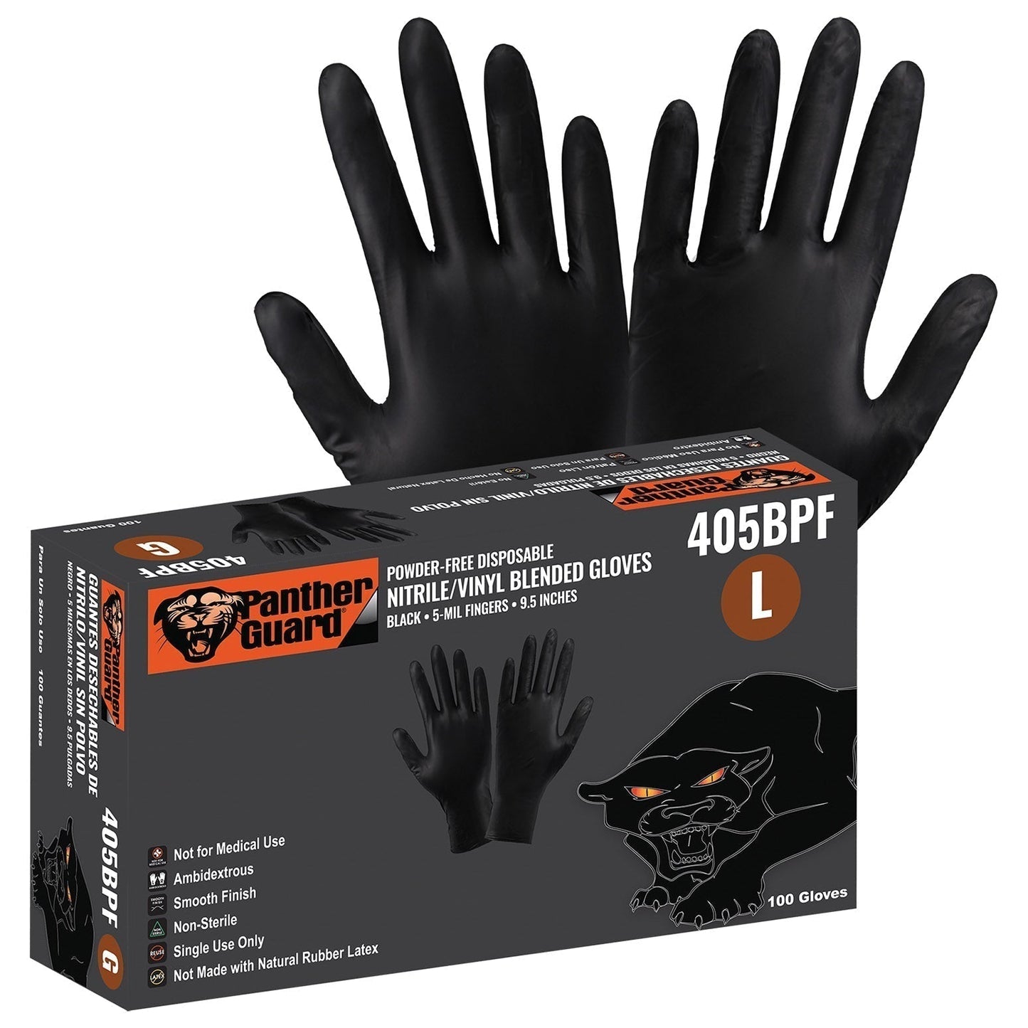 Black Disposable Gloves - Global Glove - Nitrile Vinyl Blend