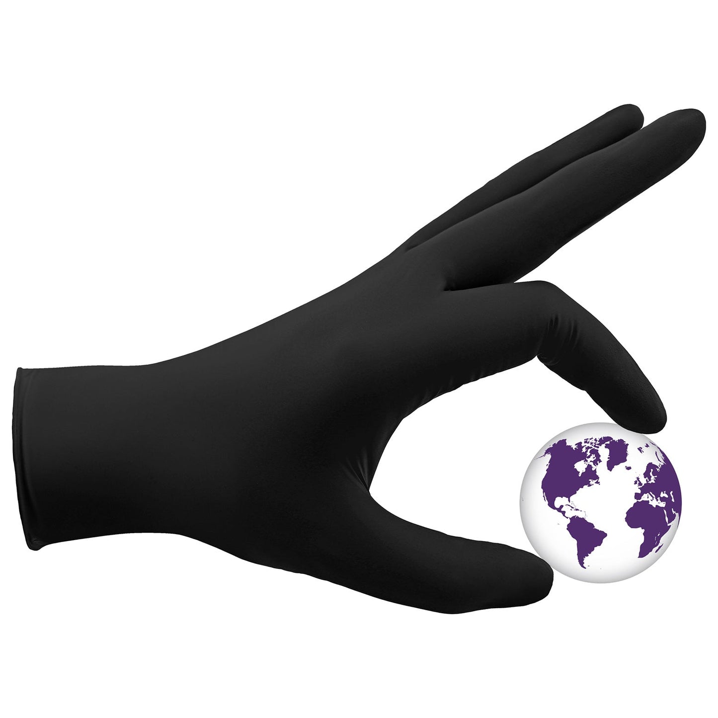 Black Disposable Gloves - Global Glove - Nitrile Vinyl Blend