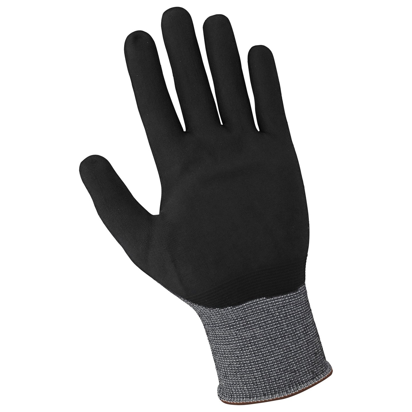 Black/Gray String Knit Gloves - Global Glove - Nitrile Coated