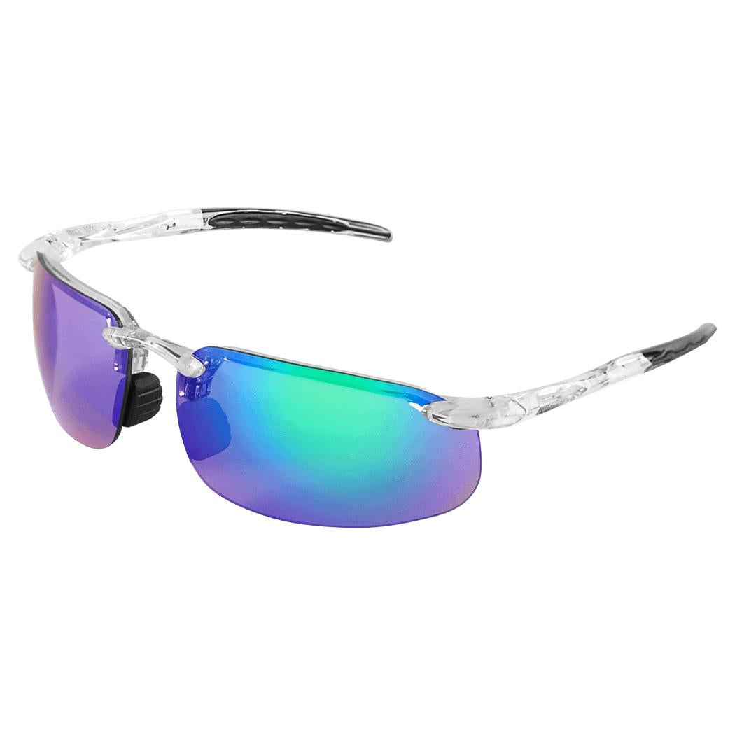 Green Mirror Anti-Fog Glasses - Bullhead Safety - Lightweight