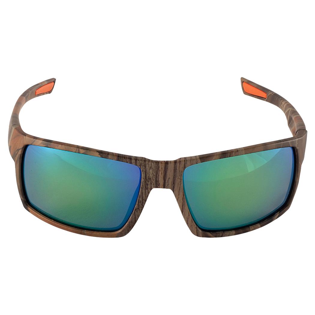 Green Mirror Anti-Fog Lens Glasses - Bullhead Safety - Camo