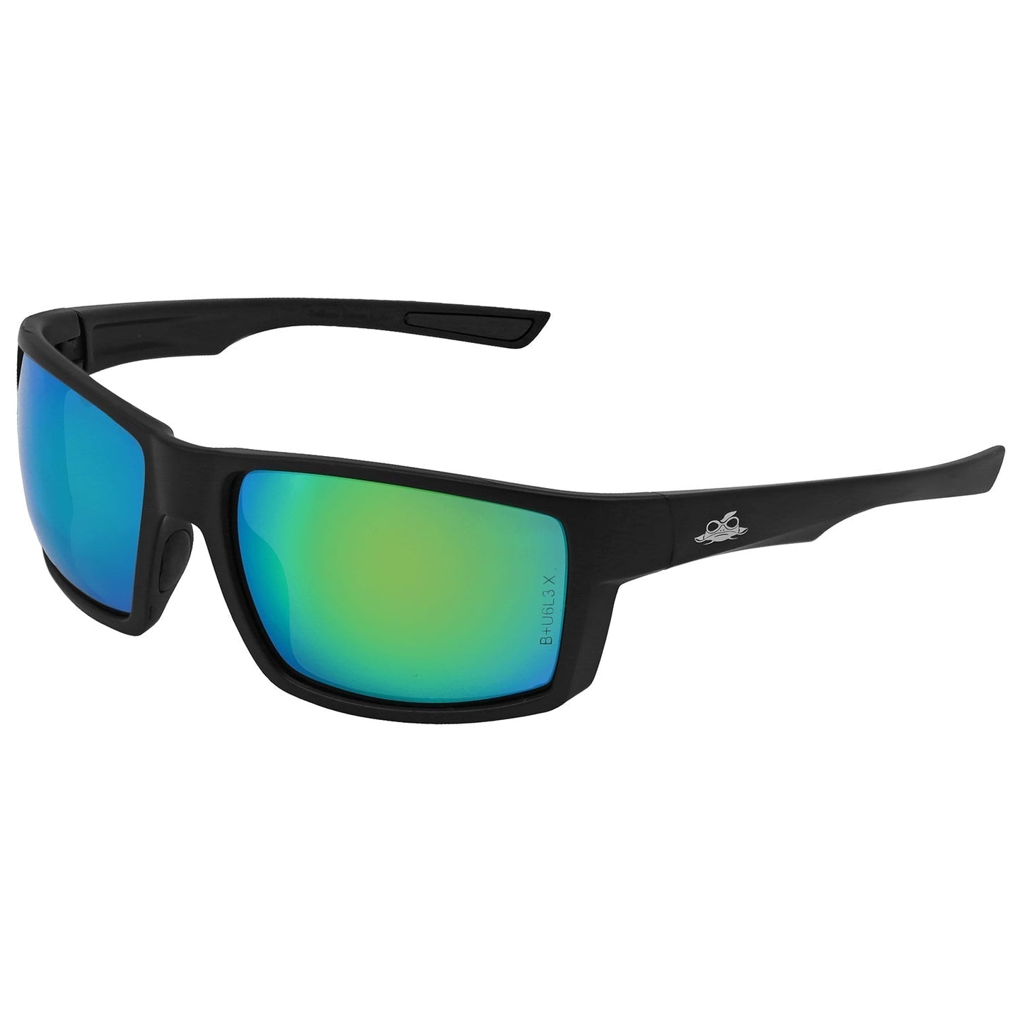 Green Mirror Anti-Fog Lens Glasses - Bullhead Safety - Camo