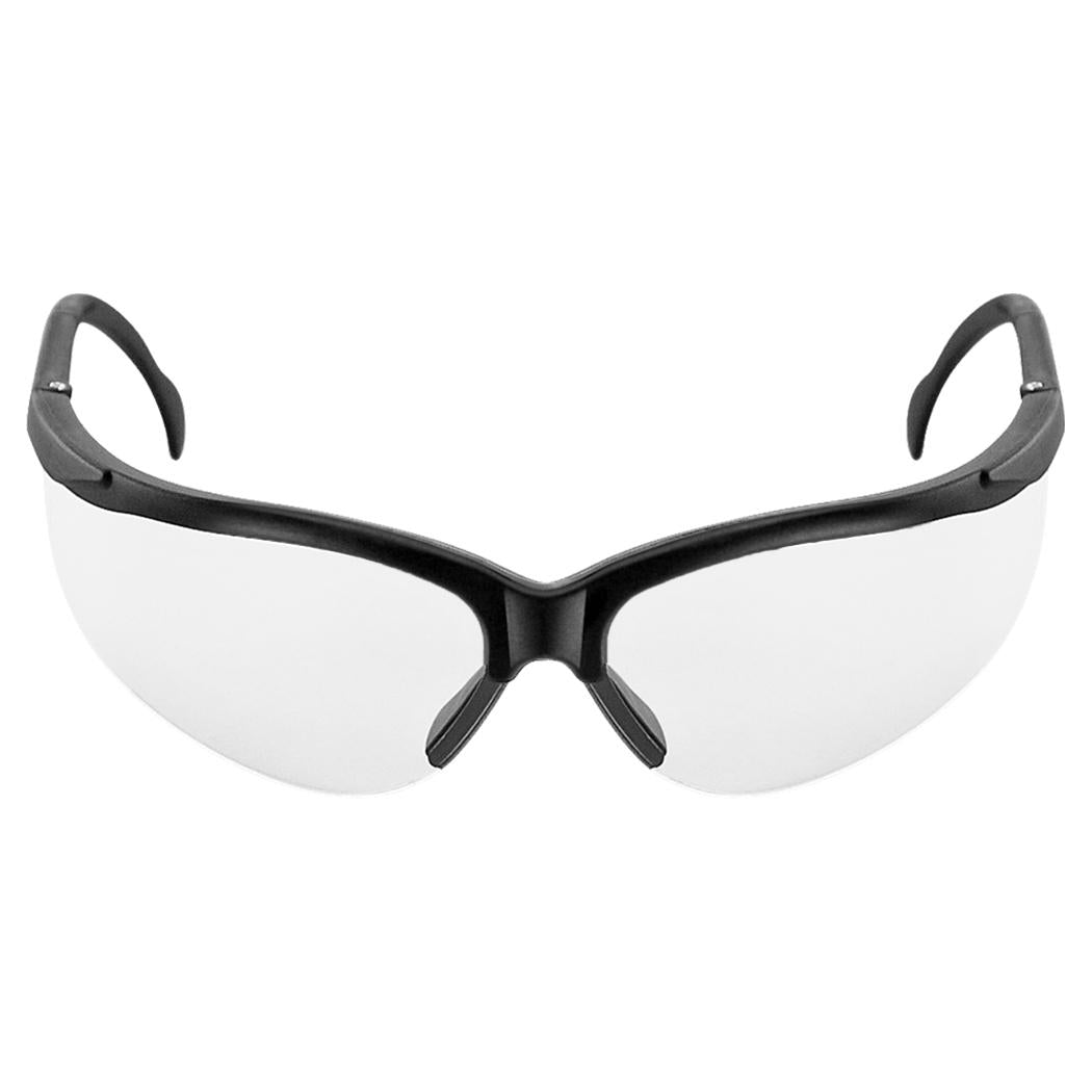 Clear Lens Glasses - Bullhead Safety - Matte Black Frame
