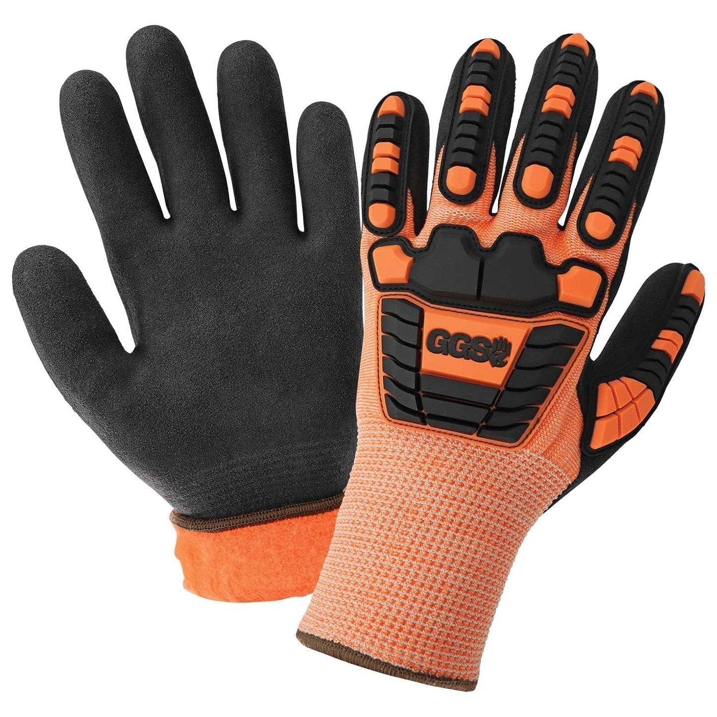 Orange Waterproof Knit Gloves - Global Glove - Insulated Warm
