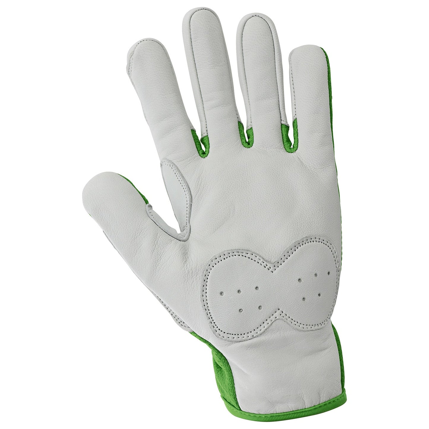 Green Leather Gloves - Global Glove - Cut Resistant
