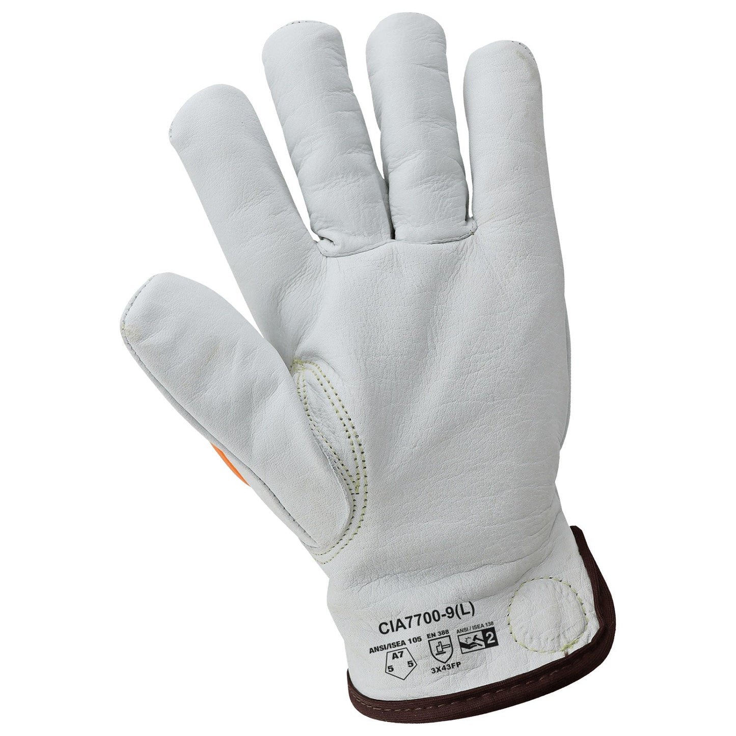 White Leather Gloves - Global Glove - Durable Protection