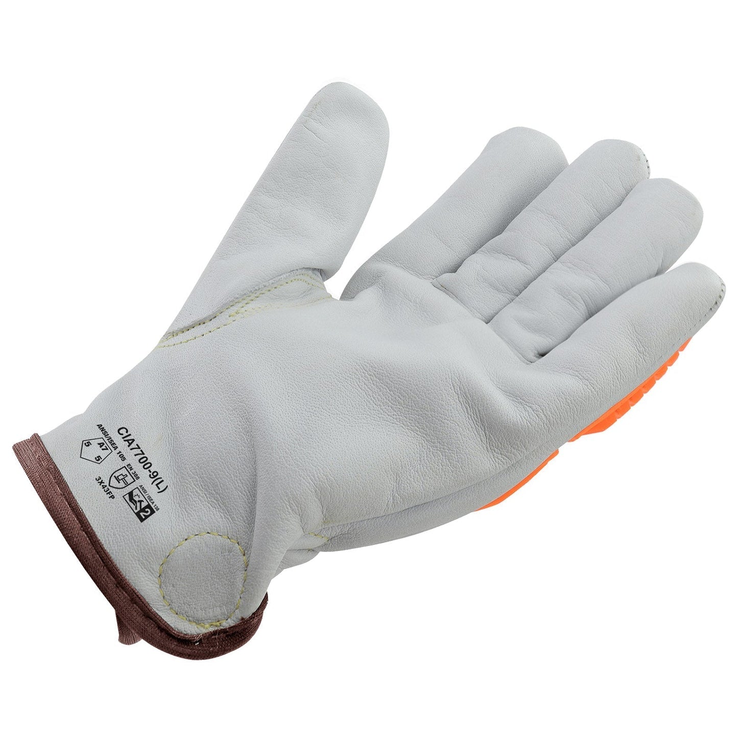 White Leather Gloves - Global Glove - Durable Protection
