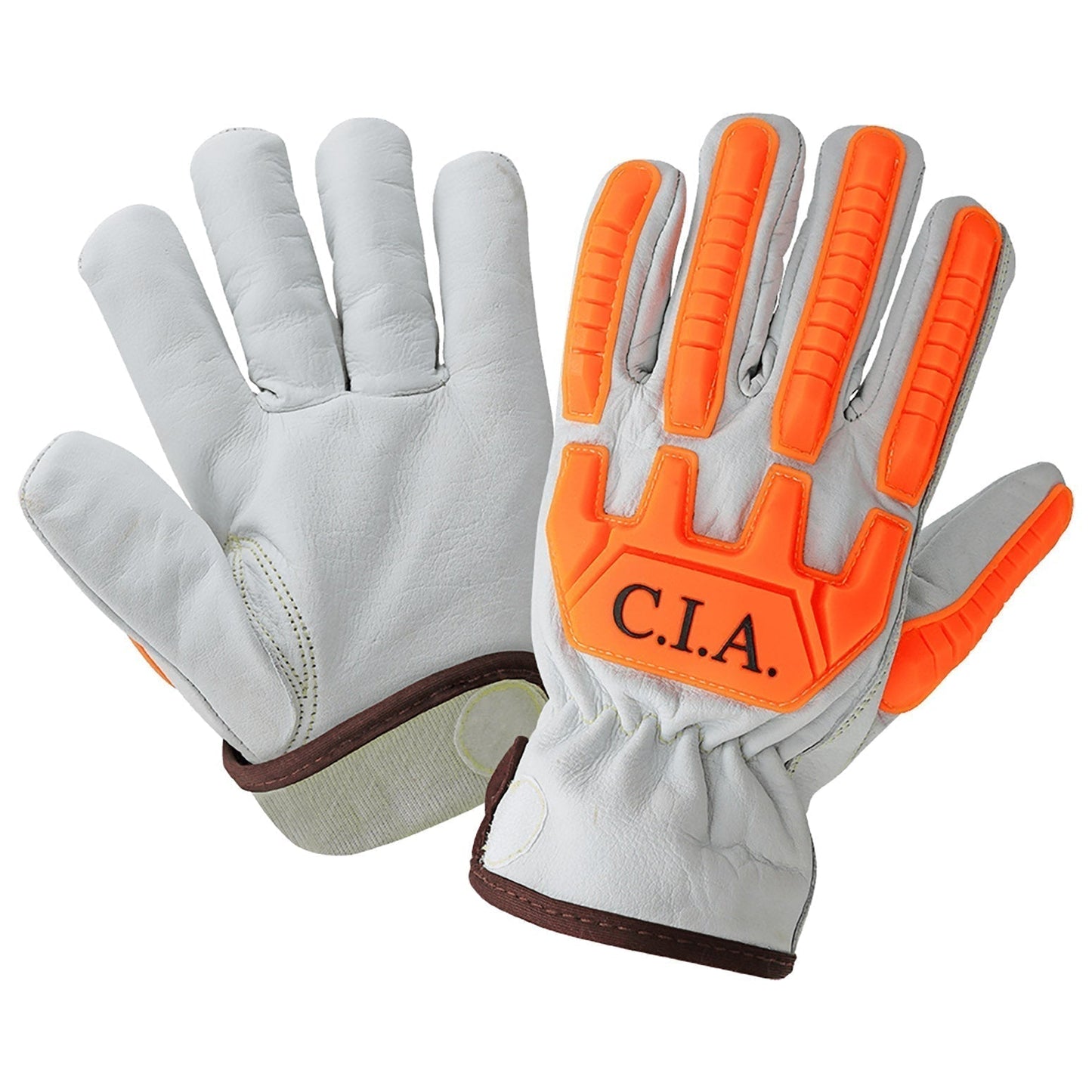White Leather Gloves - Global Glove - Durable Protection
