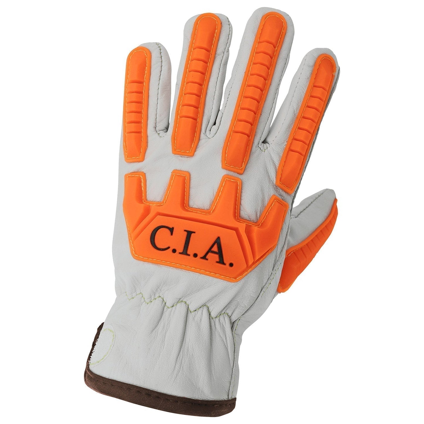 White Leather Gloves - Global Glove - High-Visibility Design