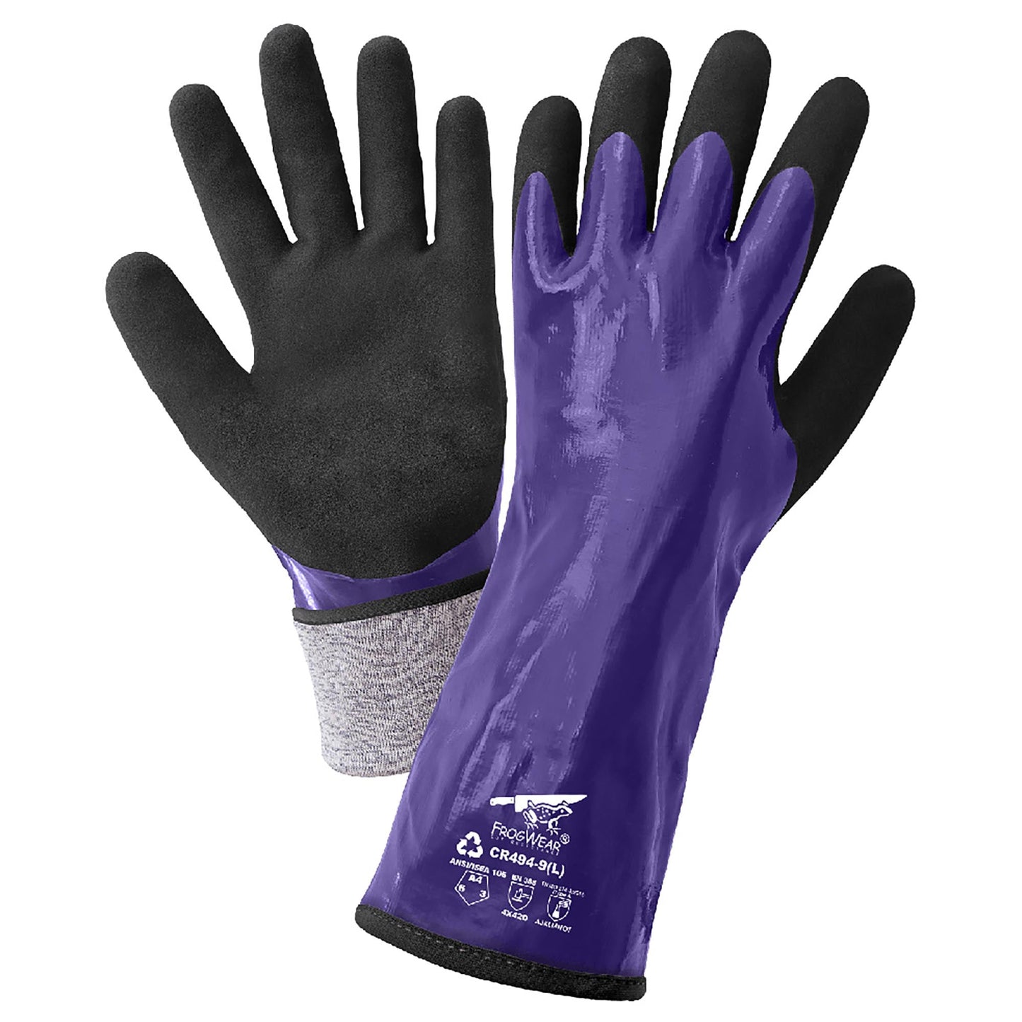 Purple Rubber Gloves - Global Glove - Cut Resistant Performance