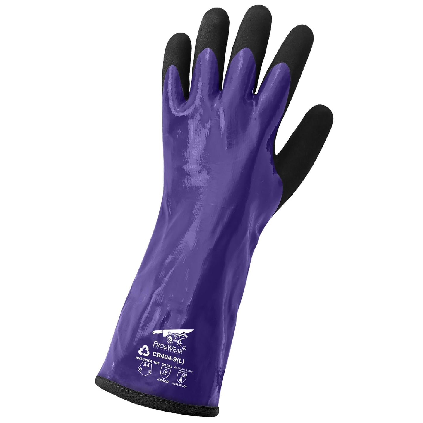 Purple Rubber Gloves - Global Glove - Cut Resistant Performance