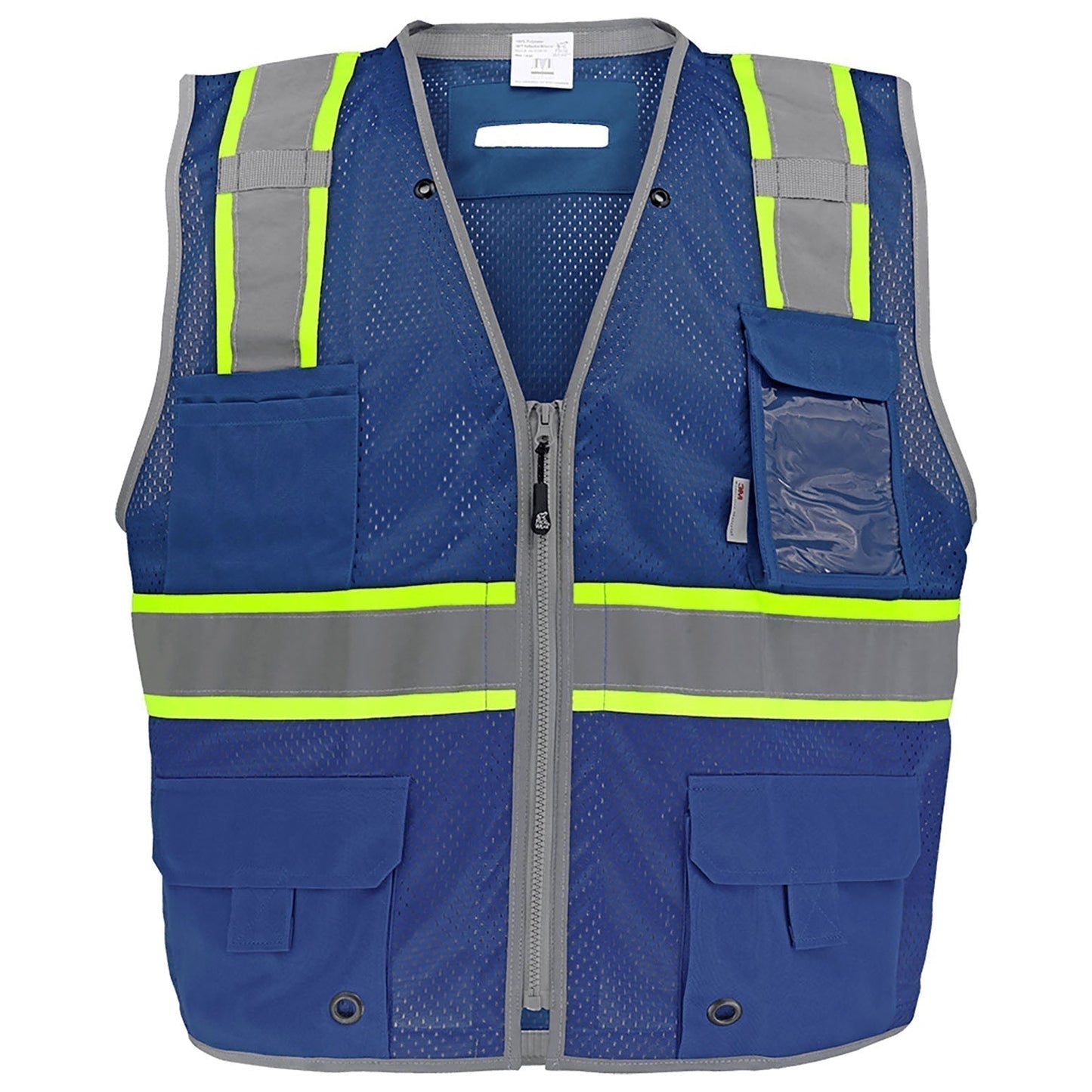 Blue Safety Vests - Global Glove - Reflective Design
