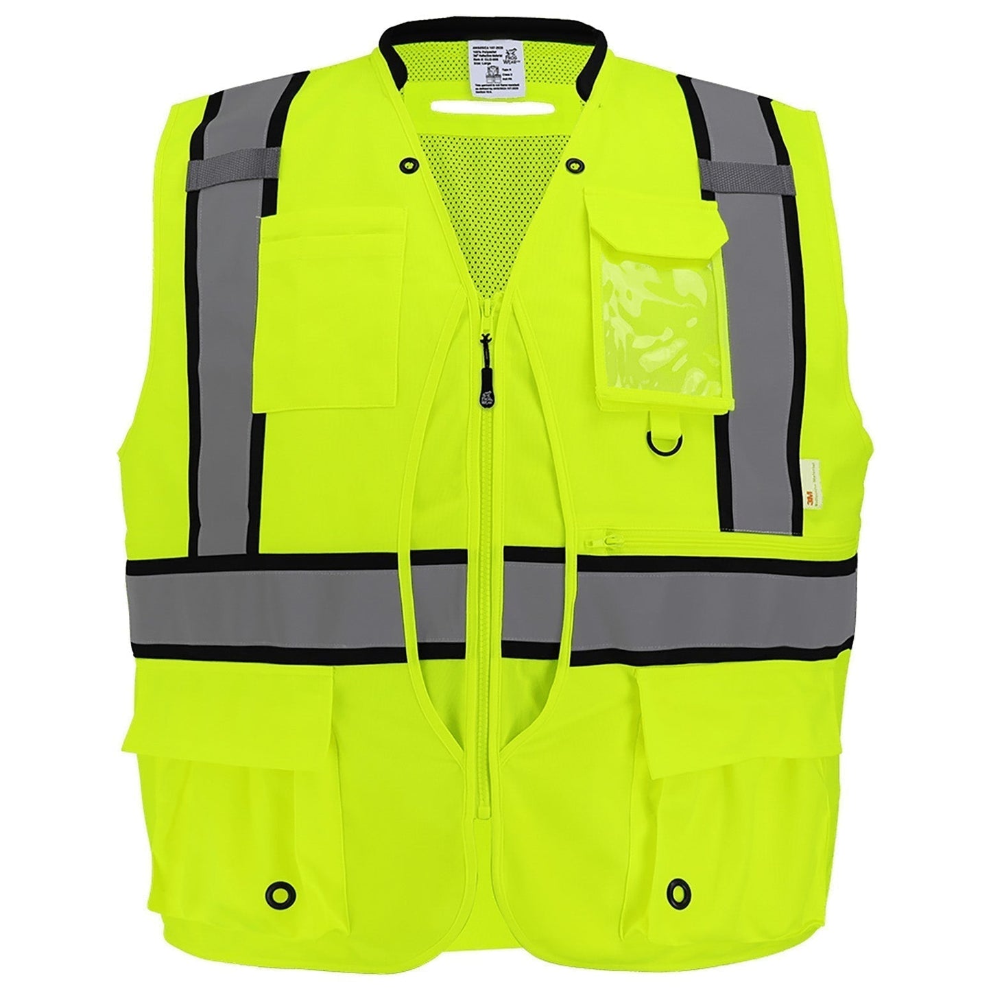 Yellow/Lime Safety Vests - Global Glove - Reflective Design