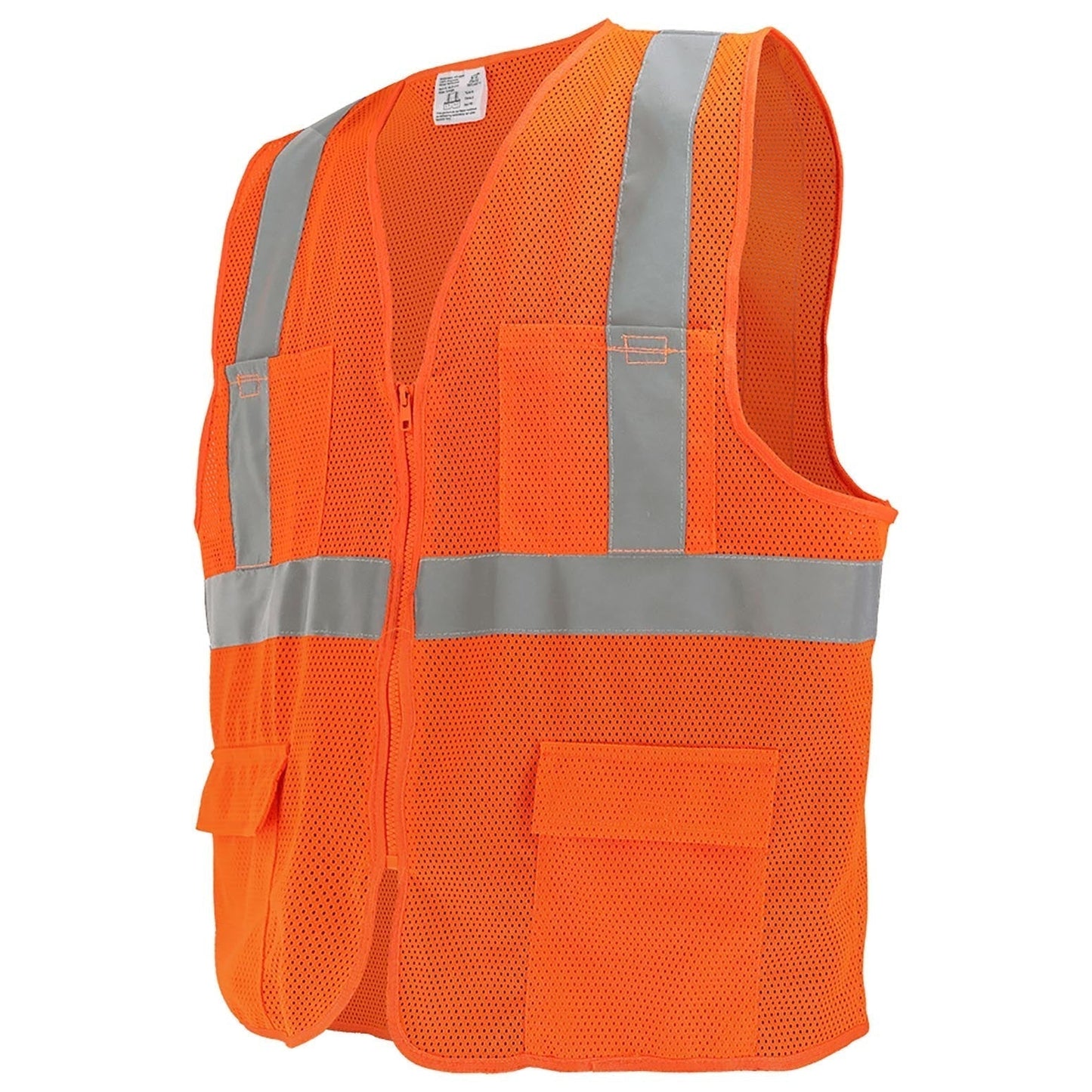 Orange Safety Vest - Global Glove - Lightweight Mesh