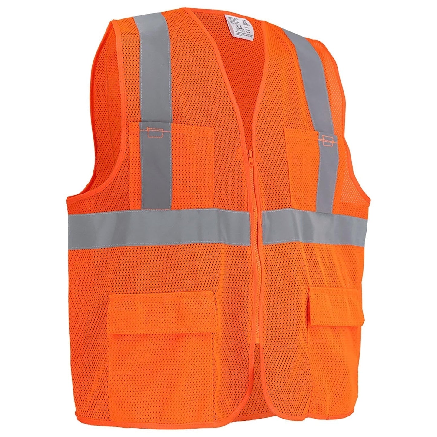 Orange Safety Vest - Global Glove - Lightweight Mesh
