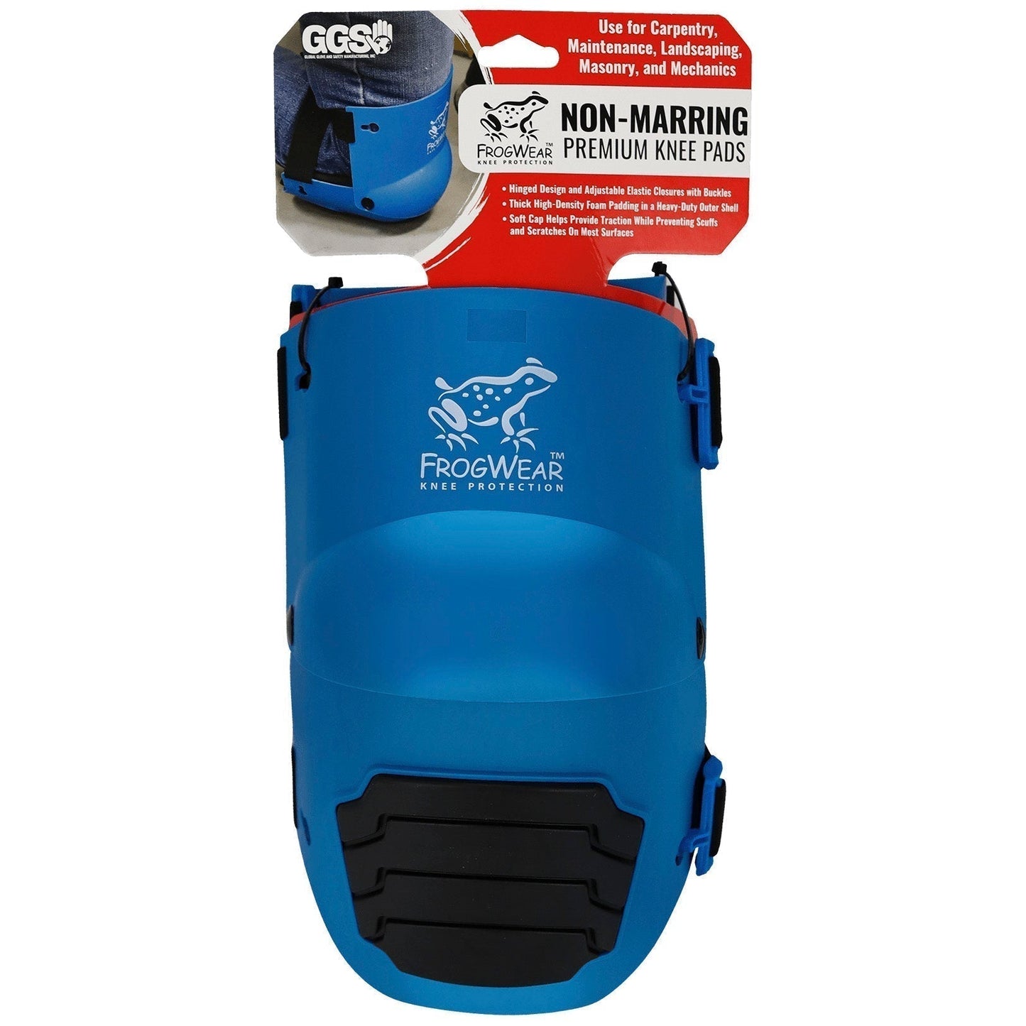 Blue/Black Knee Pads - Global Glove - Non-Marring Foam