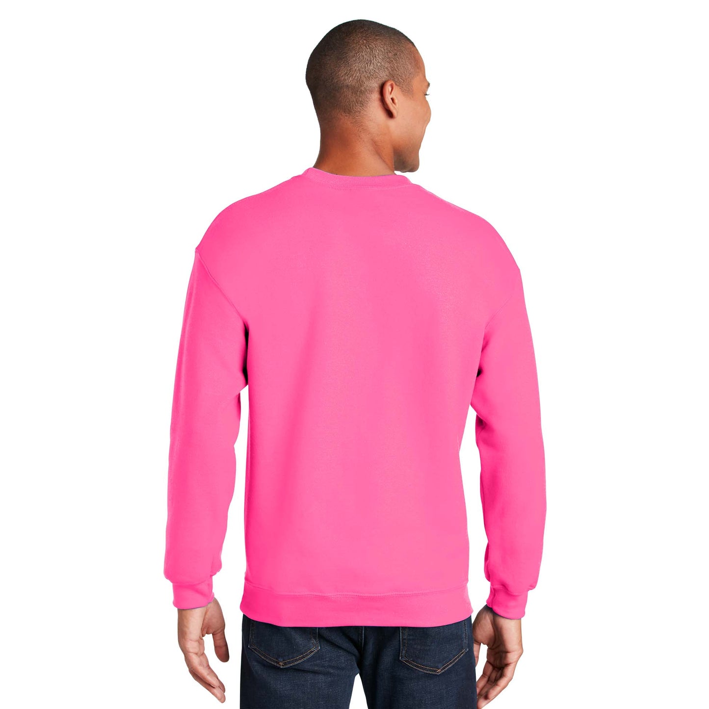Safety Pink Sweatshirt - Gildan - Cozy Blend