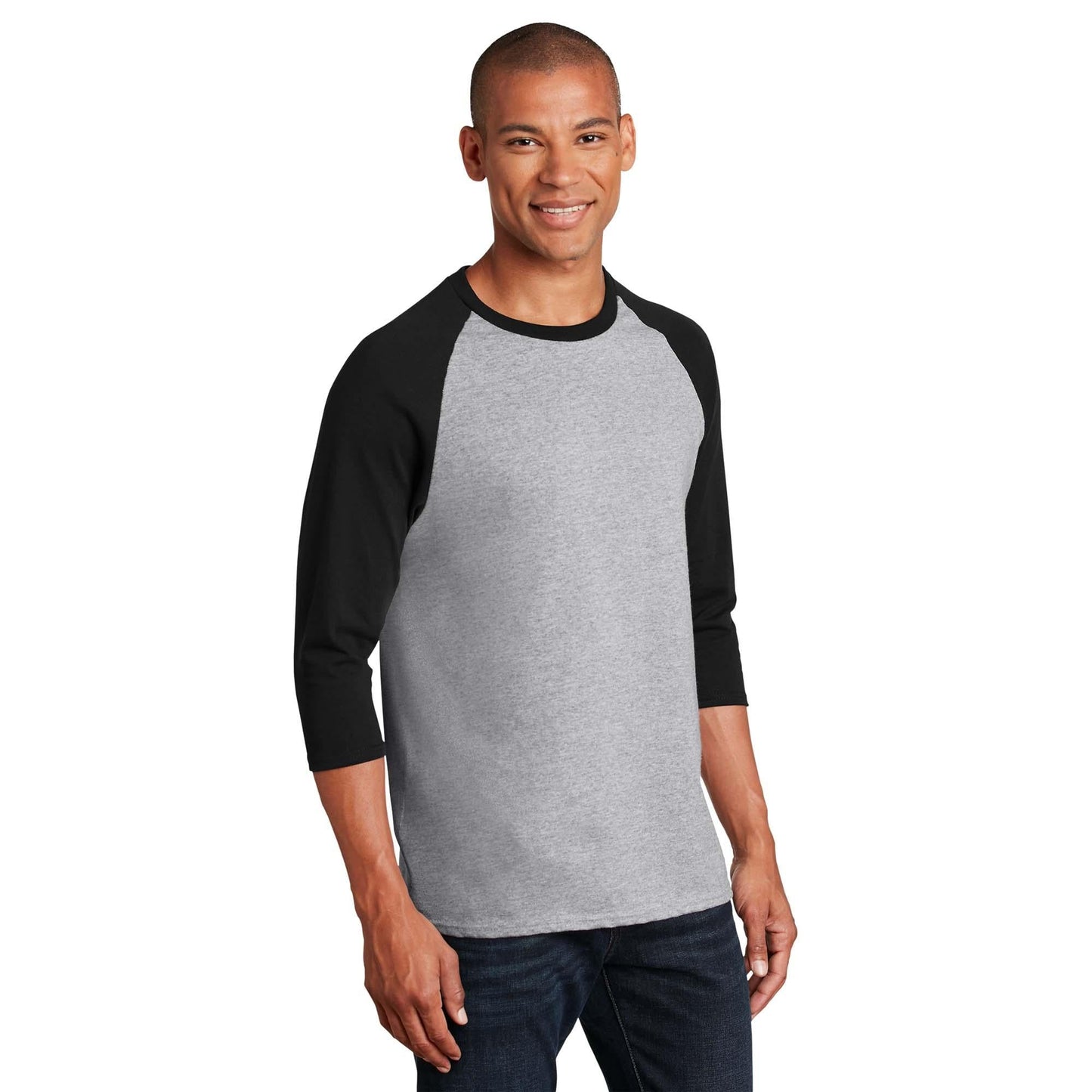 White/Navy T-Shirts - Gildan - Comfortable Cotton Blend