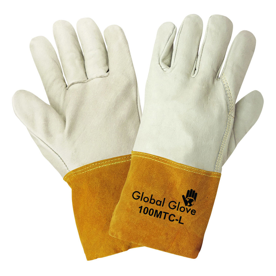 Tan Leather Gloves - Global Glove - Premium Cowhide
