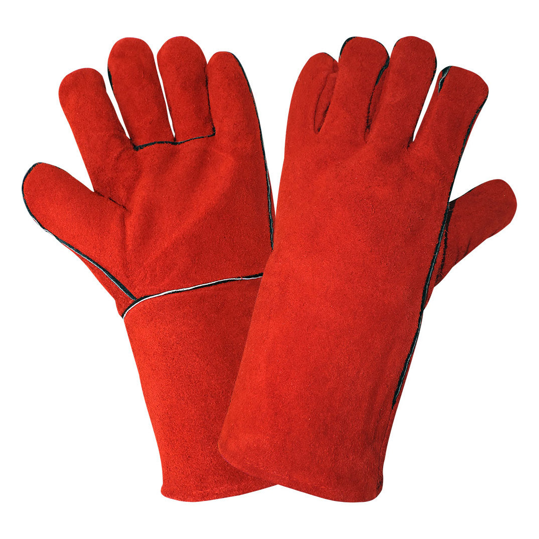 Red Leather Gloves - Global Glove - Durable Protection