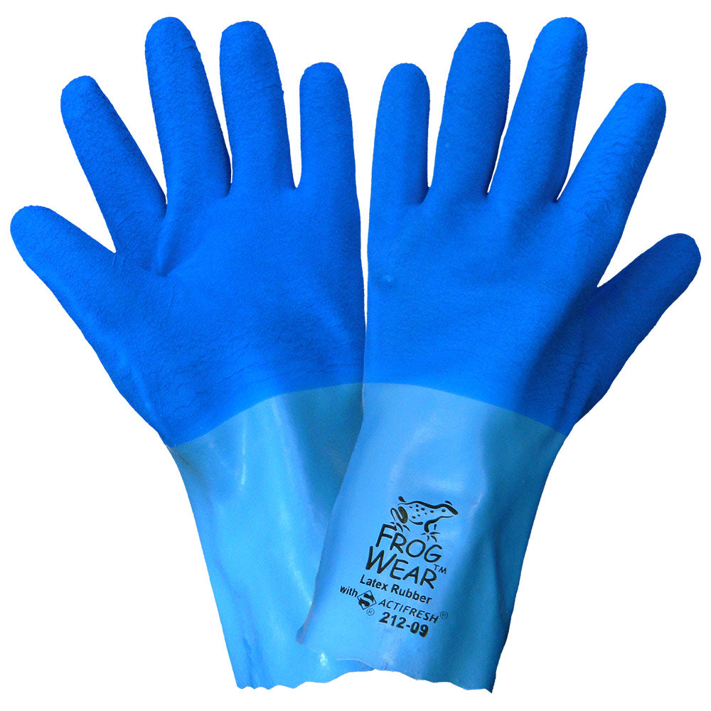 Blue Rubber Gloves - Global Glove - Durable Design