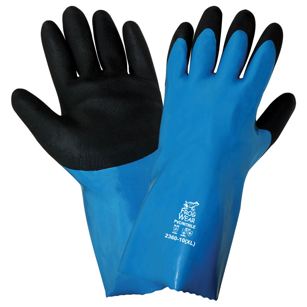 Blue Rubber Gloves - Global Glove - Chemical Resistant