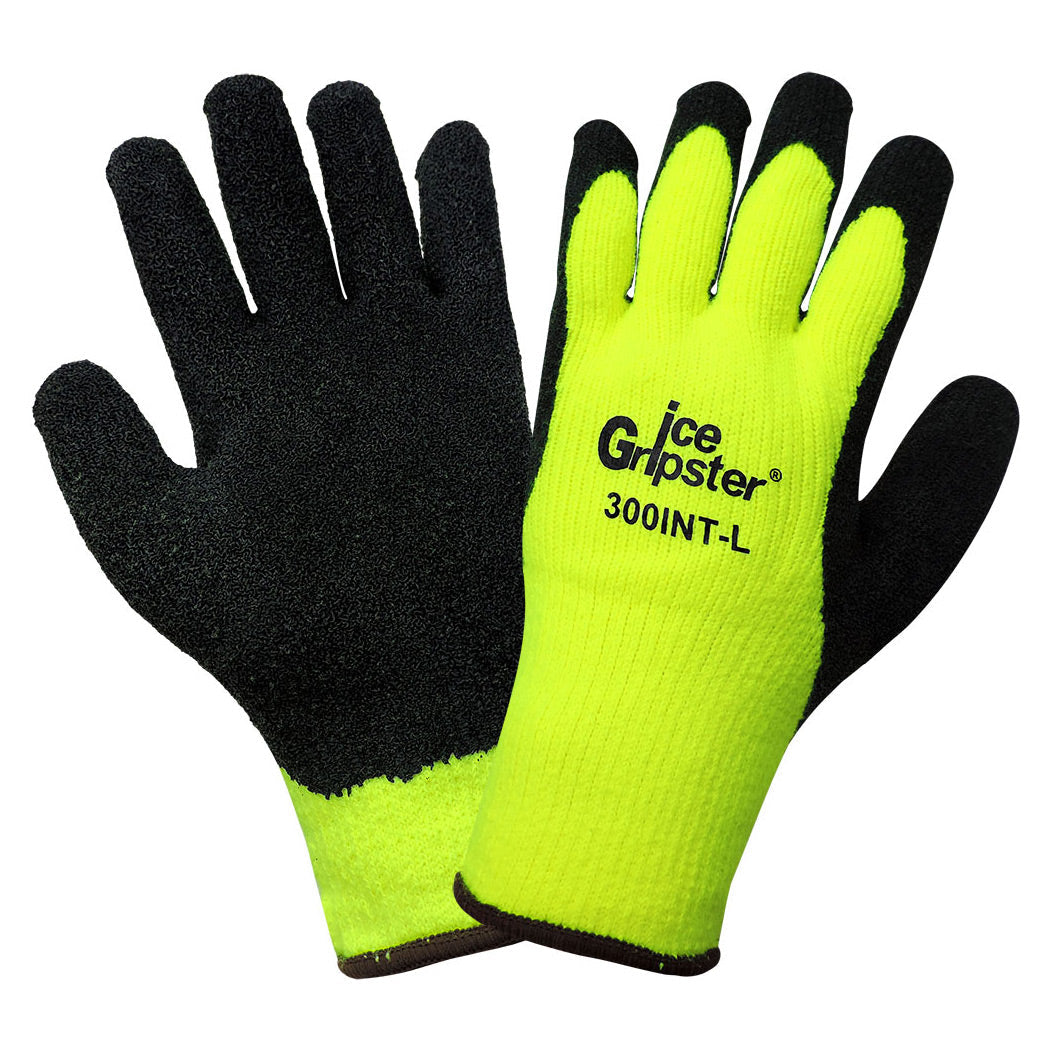 Yellow/Black Knit Gloves - Global Glove - High Visibility