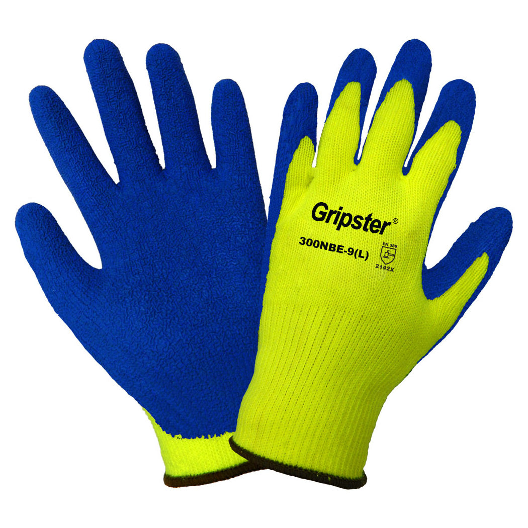 Yellow/Blue Knit Gloves - Global Glove - High Visibility