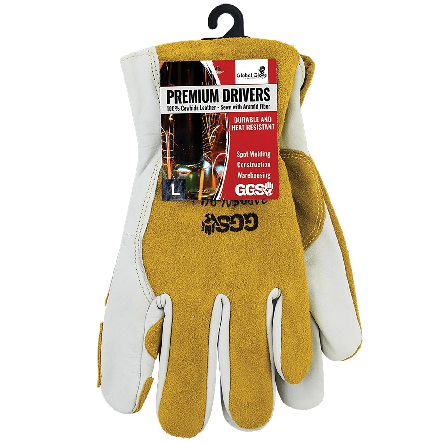 White Leather Gloves - Global Glove - Durable Protection