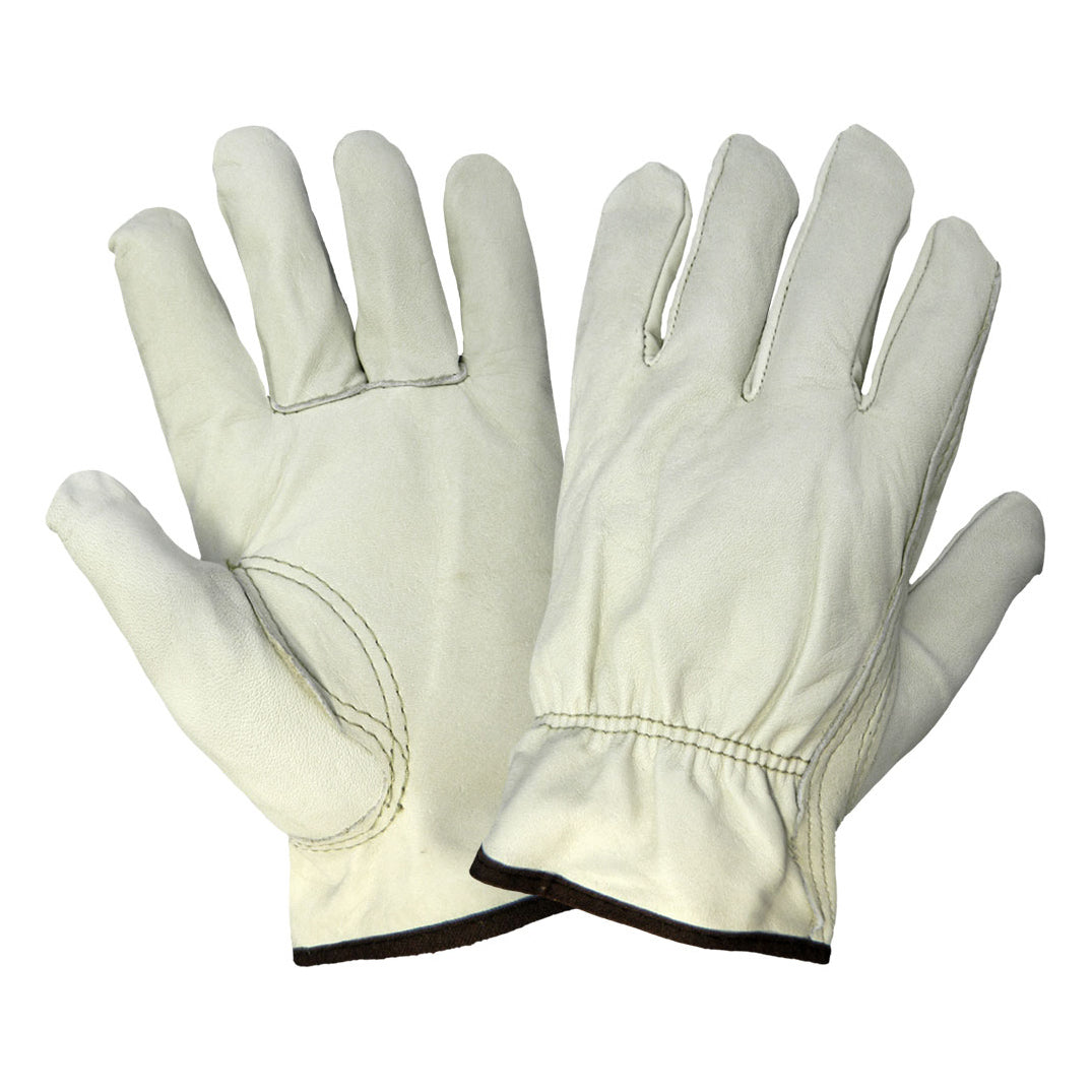 White Leather Gloves - Global Glove - Durable Design