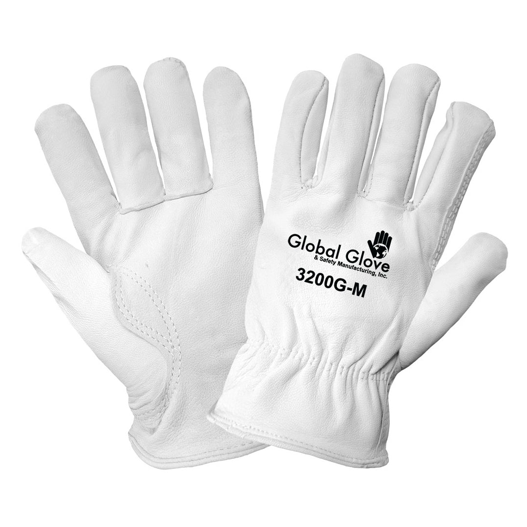 White Leather Gloves - Global Glove - Premium Goatskin