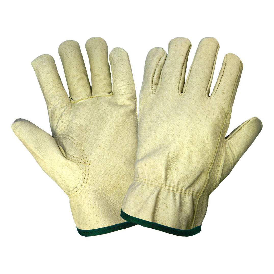 Tan Leather Gloves - Global Glove - Durable Pigskin