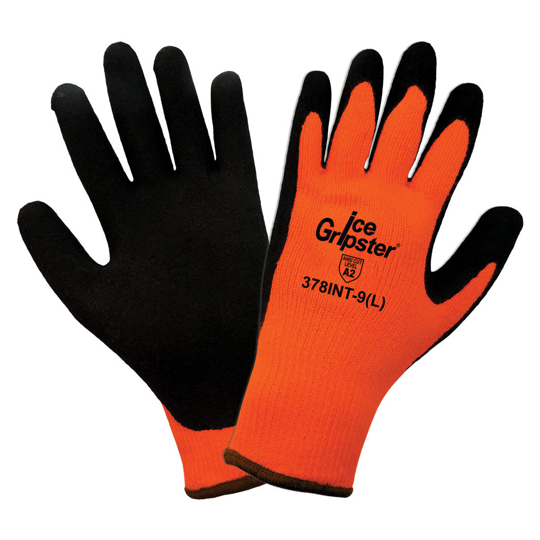 Orange Warm Knit Gloves - Global Glove - Cut Resistant