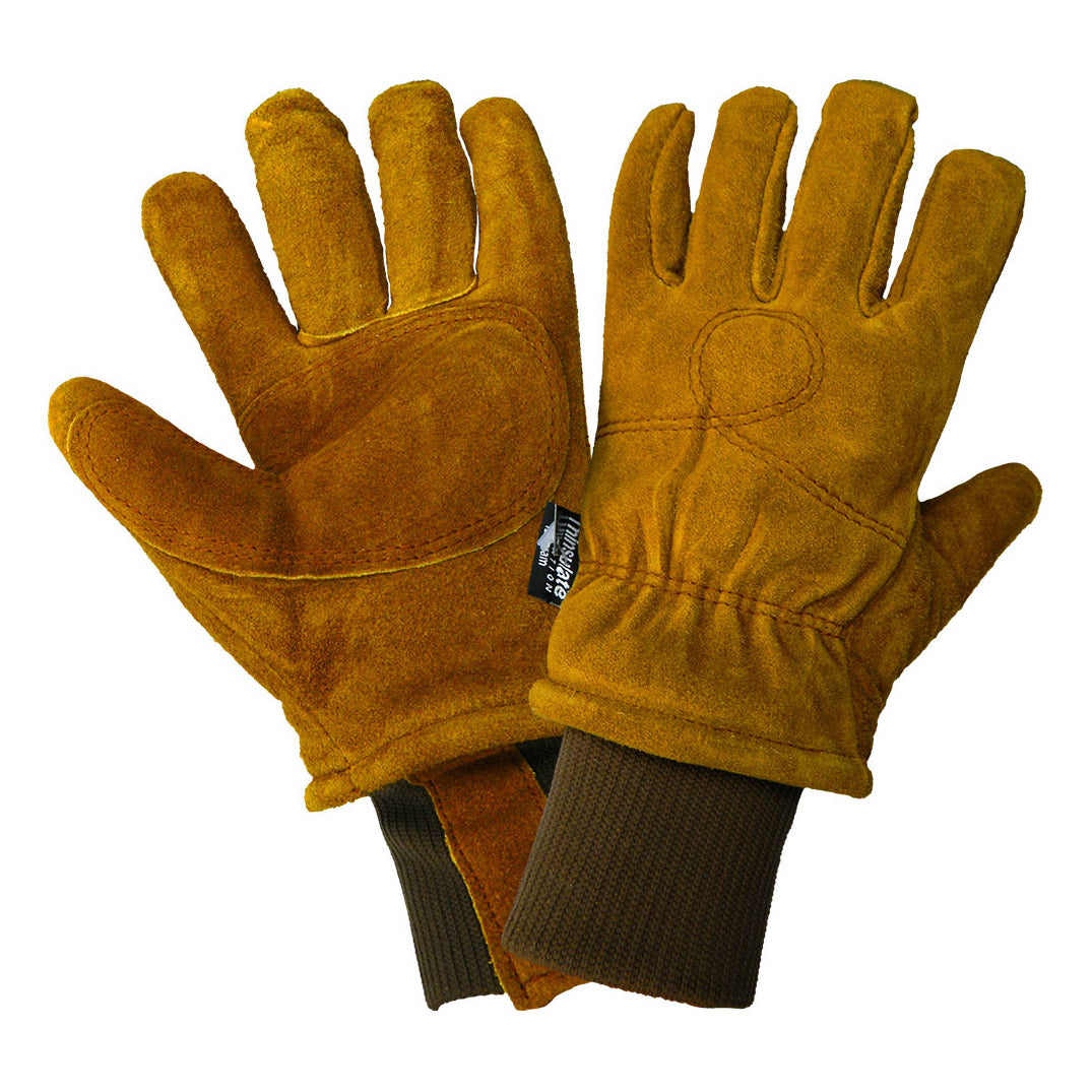 Brown Leather Gloves - Global Glove - Insulated Comfort