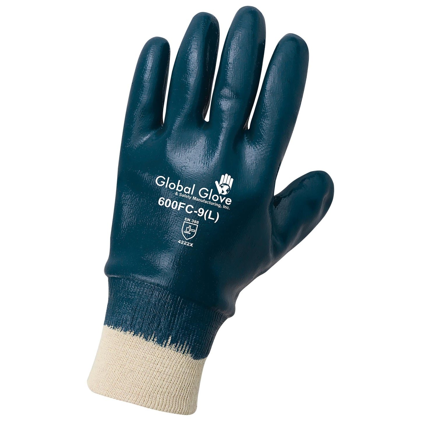 Blue Knit Gloves - Global Glove - Durable Nitrile Dipped
