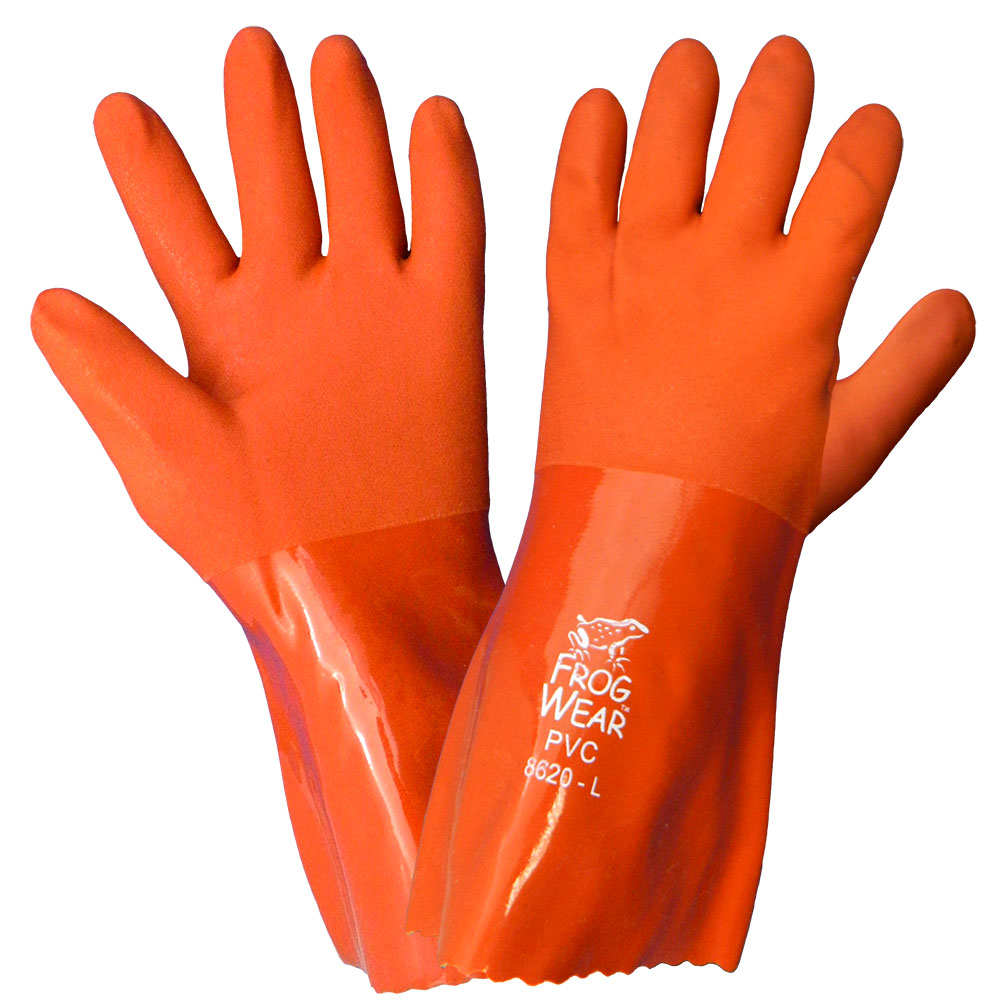 Orange Rubber Gloves - Global Glove - Chemical Resistant