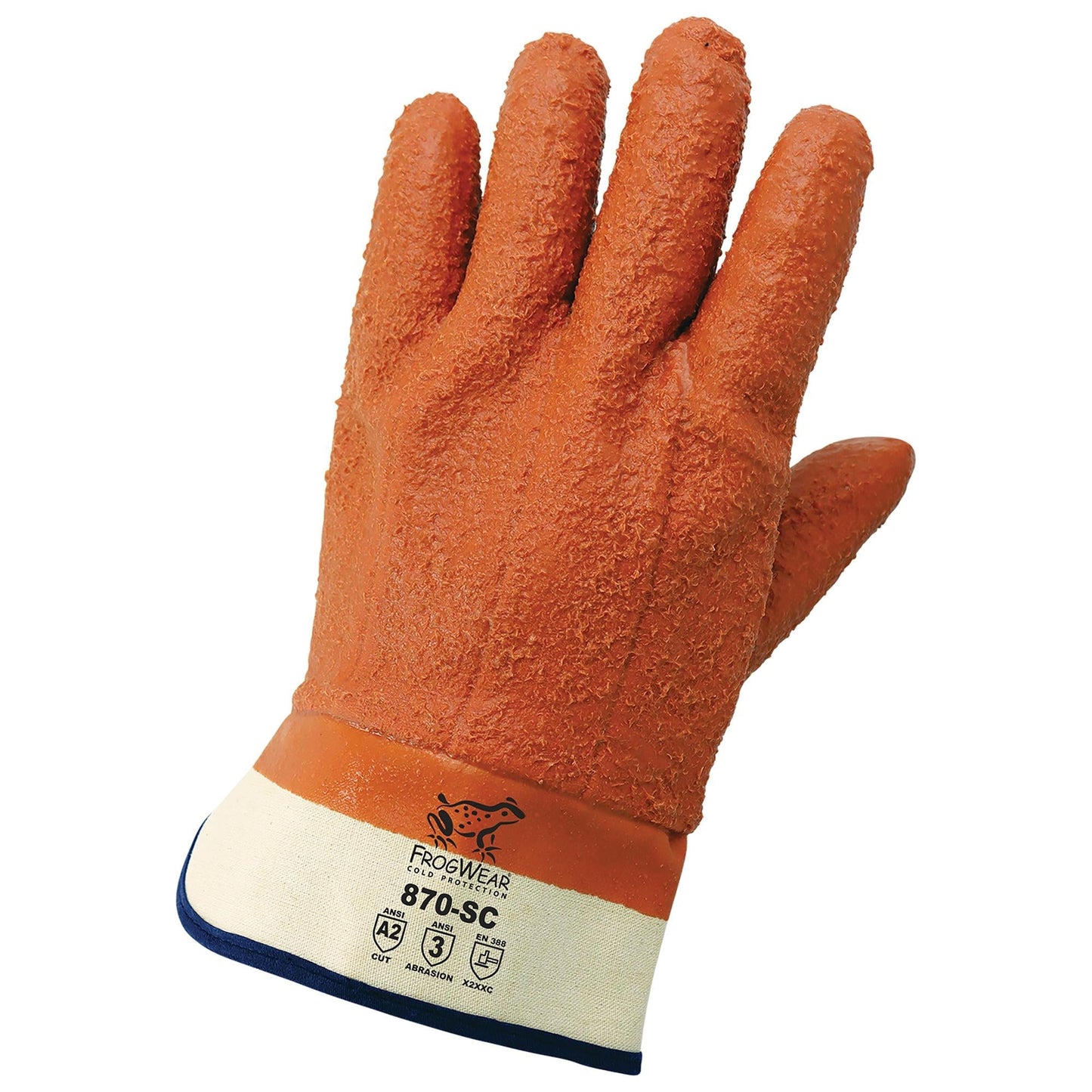 Orange Cotton Gloves - Global Glove - Heavy-Duty Grip