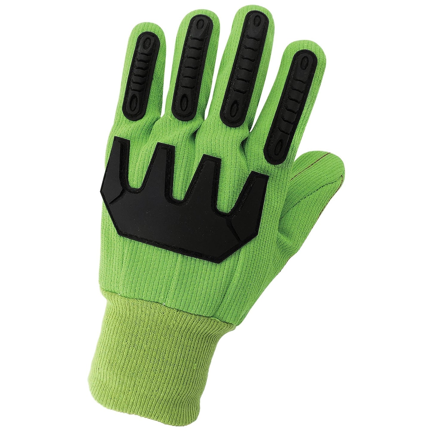 Green Cotton Gloves - Global Glove - Impact Protection