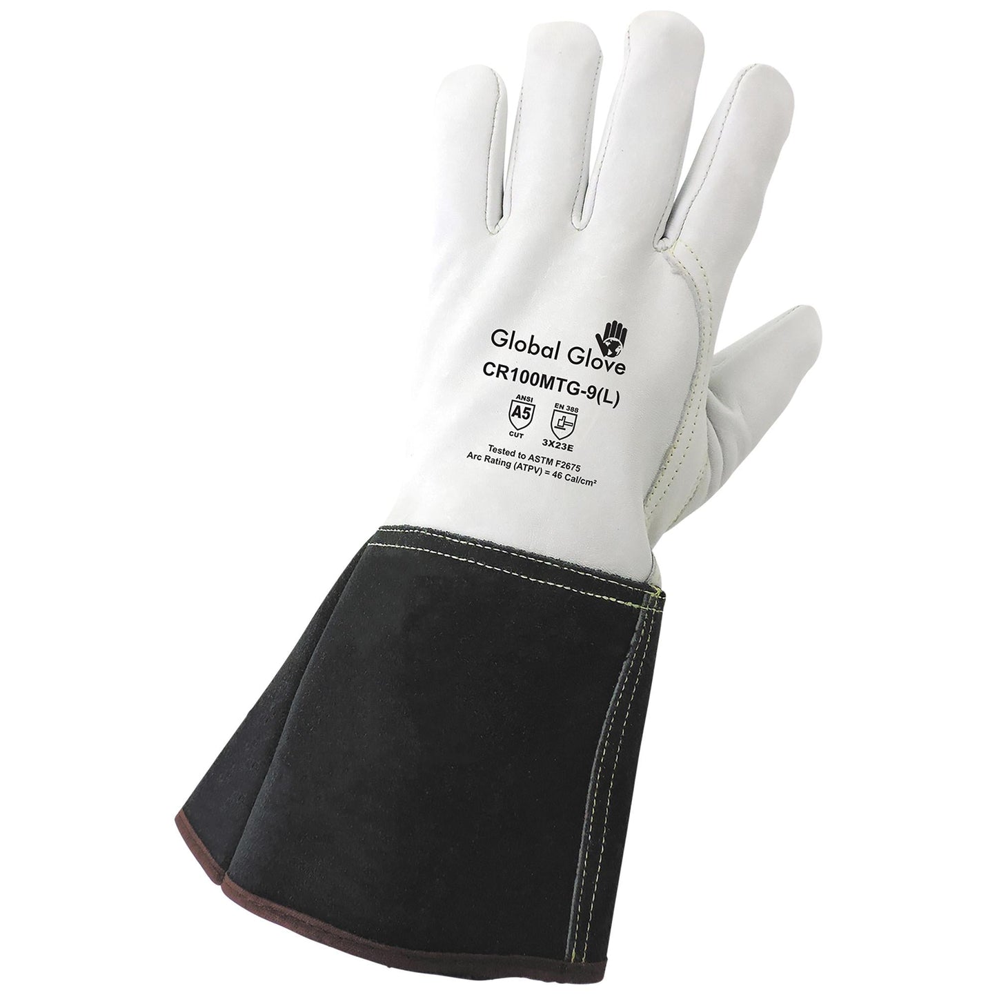 White Leather Gloves - Global Glove - Cut Resistant Quality