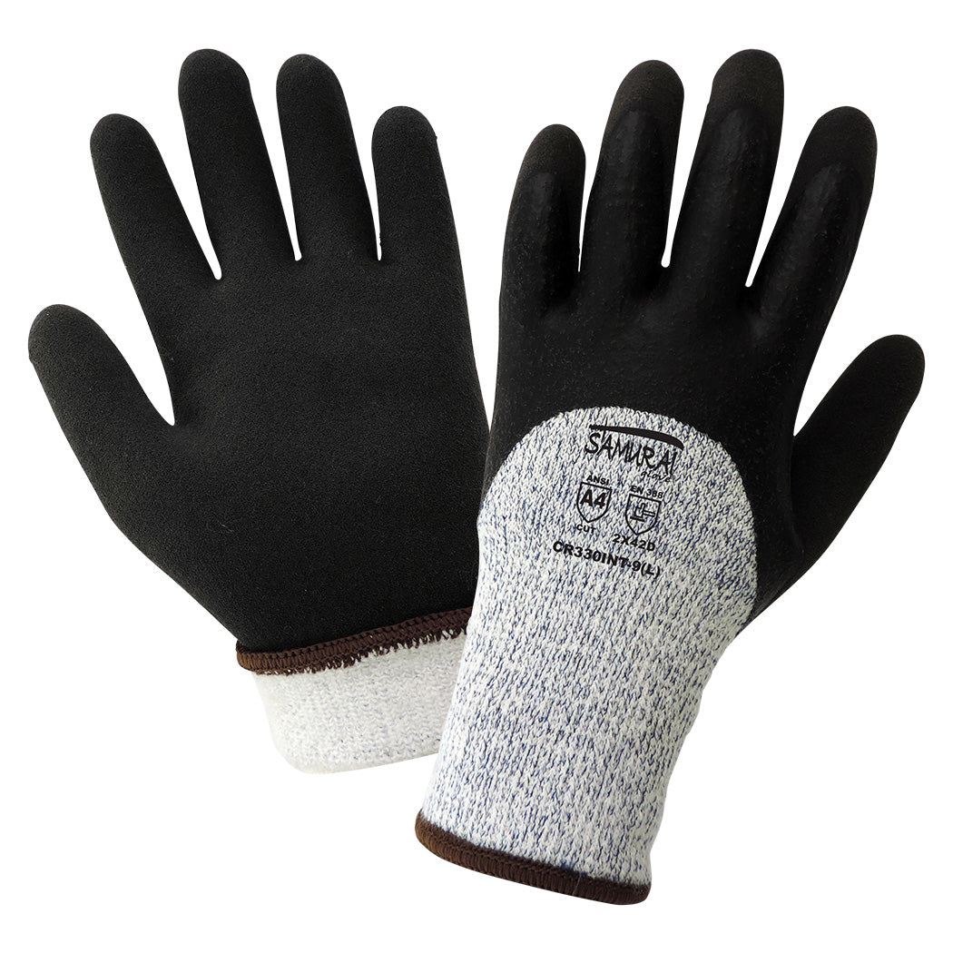 Gray String Knit Gloves - Global Glove - Cut Resistant