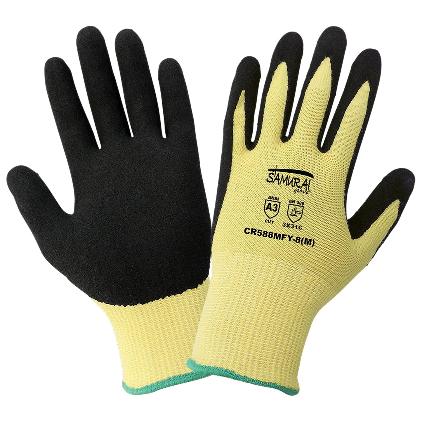Yellow String Knit Gloves - Global Glove - Cut Resistant