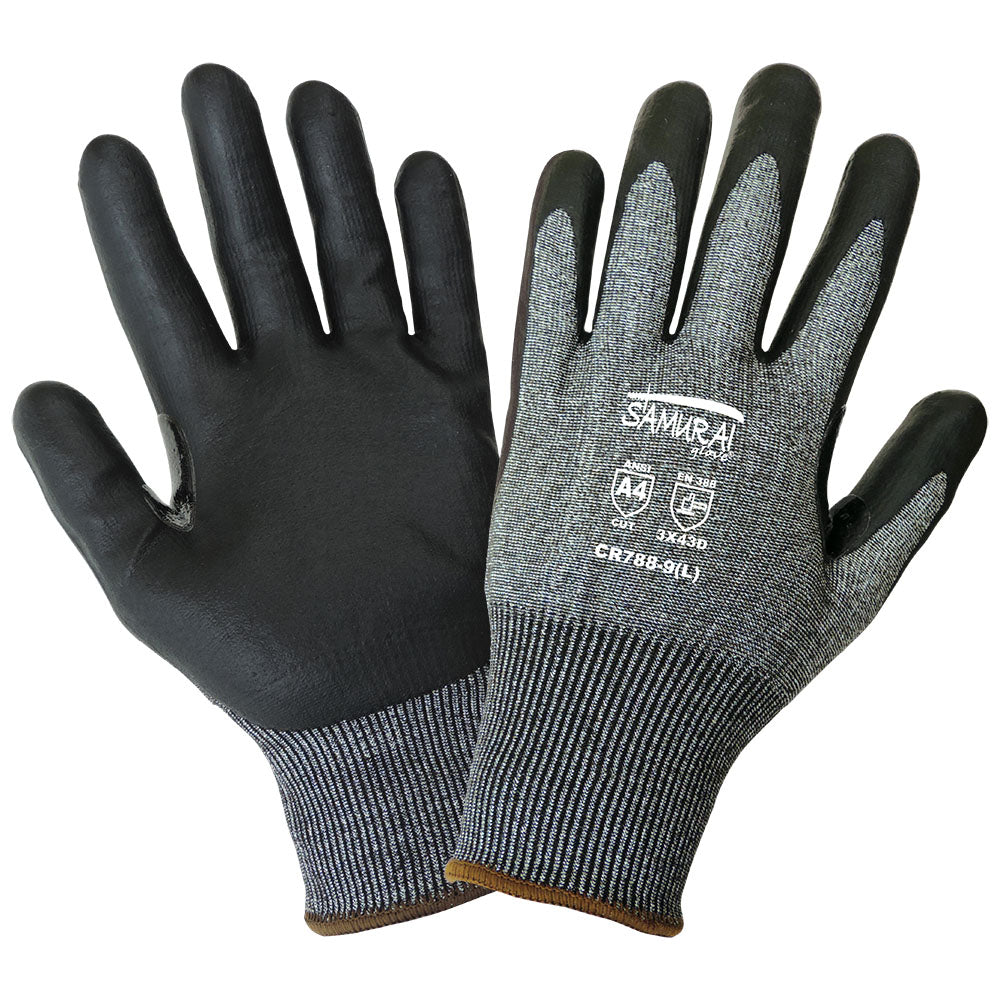 Gray String Knit Gloves - Global Glove - Cut Resistant