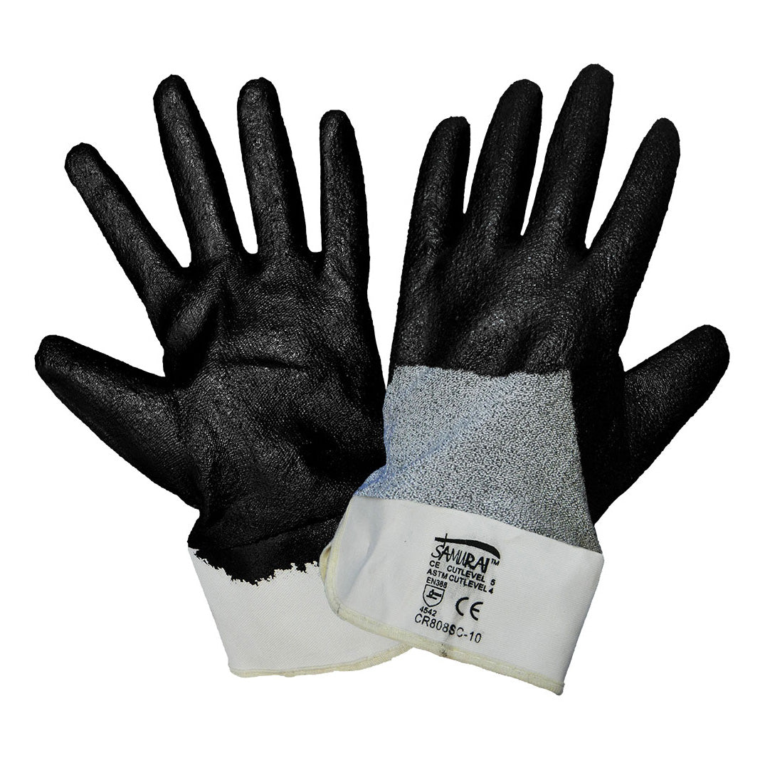 Gray/Black Knit Gloves - Global Glove - Cut Resistant